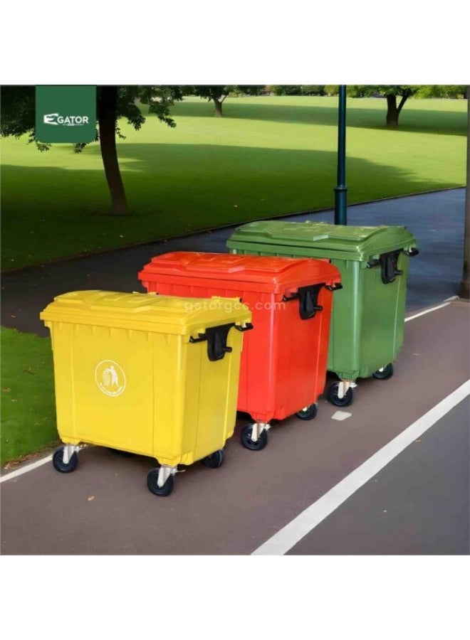 جاتور جيتور | حاوية نفايات خارجية شديدة التحمل سعة 1100 لتر - بني - Image 2